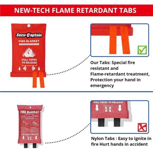 Emergency Fire Blanket for Home and Kitchen - 2 Pack - Picture 2 of 7